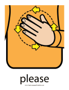 Baby Sign Language "Please" sign (color) sign language printable