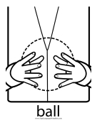 Baby Sign Language "Ball" sign (outline) sign language printable