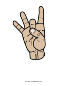 Number 8 (color, no label) sign language printable